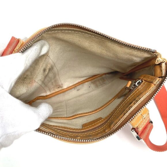 CELINE Logo Macadam Horse-drawn Carriage Bag Crossbody Pochette Shoulder Bag - Picture 2 of 14